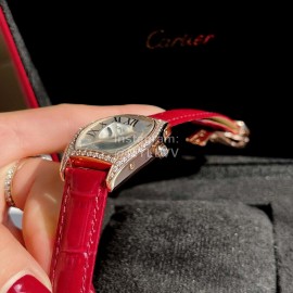 Tortue De Cartier 316l Fine Steel Case Quartz Watch For Women Red