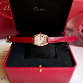 Tortue De Cartier 316l Fine Steel Case Quartz Watch For Women Red