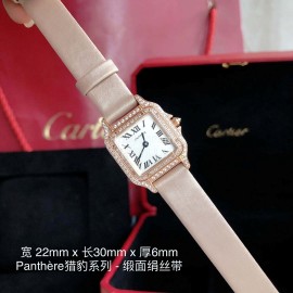 PanthèRe De Cartier Diamond Quartz Watch For Women Beige