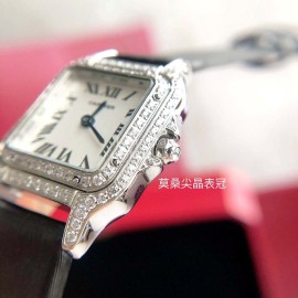 PanthèRe De Cartier Diamond Quartz Watch For Women Black