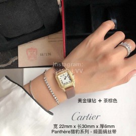 PanthèRe De Cartier Diamond Quartz Watch For Women Brown