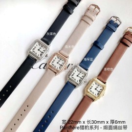 PanthèRe De Cartier Diamond Quartz Watch For Women Brown