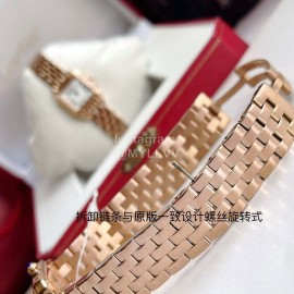 PanthèRe De Cartier Diamond Steel Belt Quartz Watch For Women Rose Gold