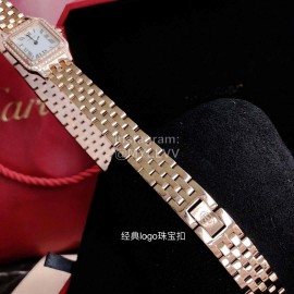 PanthèRe De Cartier Steel Belt Diamond Quartz Watch For Women Rose Gold