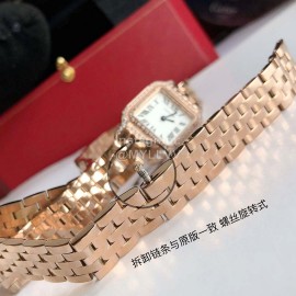 PanthèRe De Cartier Steel Belt Diamond Quartz Watch For Women Rose Gold