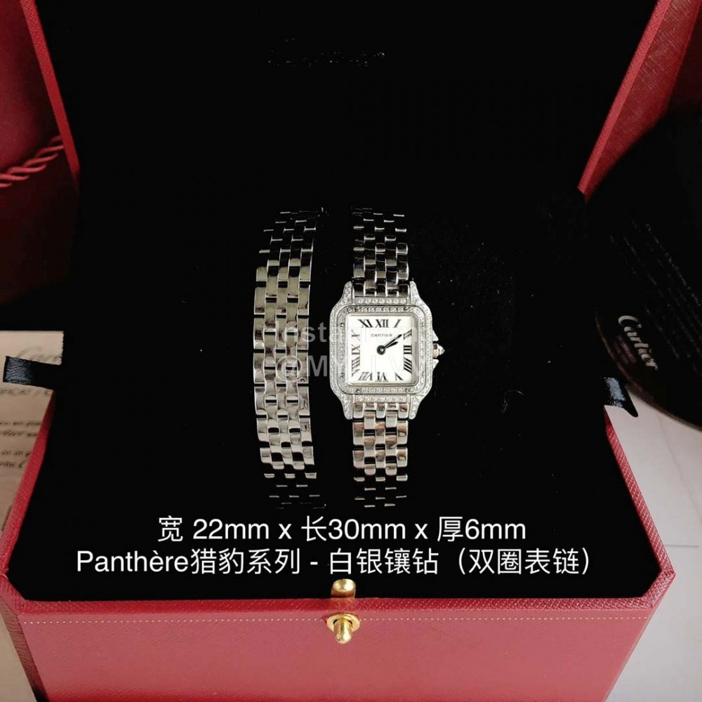 PanthèRe De Cartier Steel Belt Diamond Quartz Watch For Women Silver