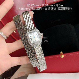 PanthèRe De Cartier Steel Belt Diamond Quartz Watch For Women Silver