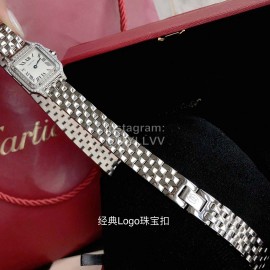 PanthèRe De Cartier Steel Belt Diamond Quartz Watch For Women Silver