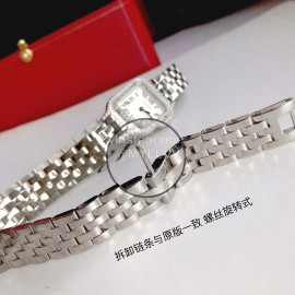 PanthèRe De Cartier Steel Belt Diamond Quartz Watch For Women Silver