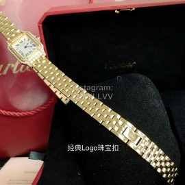 PanthèRe De Cartier Steel Belt Diamond Quartz Watch For Women Gold