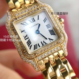 PanthèRe De Cartier Steel Belt Diamond Quartz Watch For Women Gold