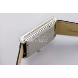 Cartier Tw Factory Square Dial Mechanical Watch For Men Black