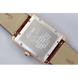 Cartier Tw Factory Square Dial Mechanical Watch For Men Brown