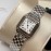 Cartier Steel Belt Square Dial Quartz Watch Silver