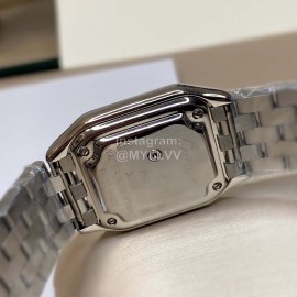 Cartier Steel Belt Square Dial Quartz Watch Silver
