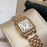Cartier Steel Belt Square Dial Quartz Watch Gold