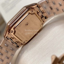 Cartier Steel Belt Square Dial Diamond Quartz Watch Gold