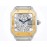 Cartier Square Hollow Dial Steel Strap Watch Gold