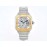 Cartier Square Hollow Dial Steel Strap Watch Gold