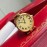 Cartier Vintage Gold Dial Leather Strap Watch For Women