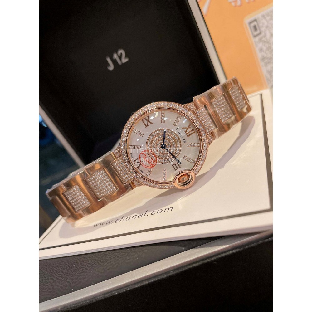 Ballon Bleu De Cartier Diamond Dial Watch For Women