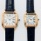 Cartier Santos-Dumont Square Dial Watch For Men And Women Wssa0022 Gold