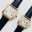 Cartier Santos-Dumont Square Dial Watch For Men And Women Wssa0022 Gold