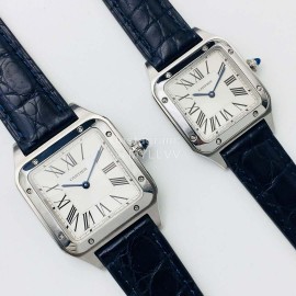 Cartier Santos-Dumont Square Dial Watch For Men And Women Wssa0022 Silver