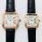 Cartier Santos-Dumont Gold Square Dial Watch For Men And Women Wssa0022
