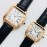 Cartier Santos-Dumont Gold Square Dial Watch For Men And Women Wssa0022