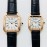 Cartier Santos-Dumont Square Dial Watch Gold For Men And Women Wssa0022