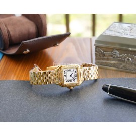 PanthèRe De Cartier Fashion Diamond Square Dial Watch For Women Gold