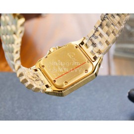 PanthèRe De Cartier Fashion Diamond Square Dial Watch For Women Gold