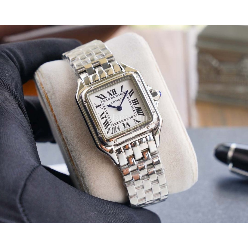 PanthèRe De Cartier Fashion Diamond Square Dial Watch For Women Silver