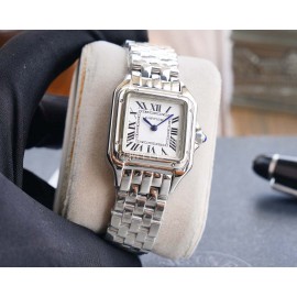 PanthèRe De Cartier Fashion Diamond Square Dial Watch For Women Silver