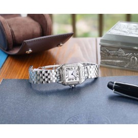 PanthèRe De Cartier Fashion Diamond Square Dial Watch For Women Silver