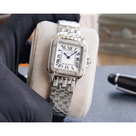 PanthèRe De Cartier Fashion Diamond Square Dial Watch For Women Silver