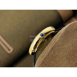 Cartier Dr Factory Baignoire Leather Strap Watch Black