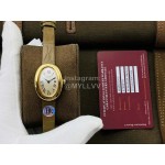 Cartier Dr Factory Baignoire Leather Strap Watch