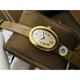 Cartier Dr Factory Baignoire Leather Strap Watch