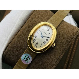 Cartier Dr Factory Baignoire Leather Strap Watch