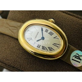 Cartier Dr Factory Baignoire Leather Strap Watch
