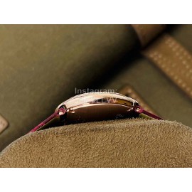 Ballon Blanc De Cartier Dr Factory Diamond Dial Watch For Women Wine Red