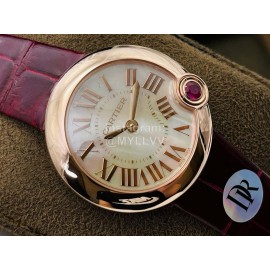 Ballon Blanc De Cartier Dr Factory Dial Watch For Women Wine Red