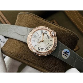 Ballon Blanc De Cartier Dr Factory Diamond Dial Watch For Women