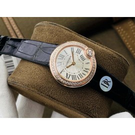 Ballon Blanc De Cartier Dr Factory Diamond Dial Watch For Women Black