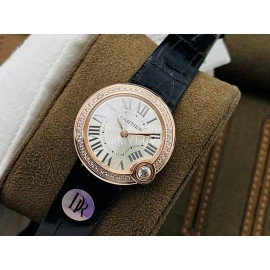 Ballon Blanc De Cartier Dr Factory Diamond Dial Watch For Women Black