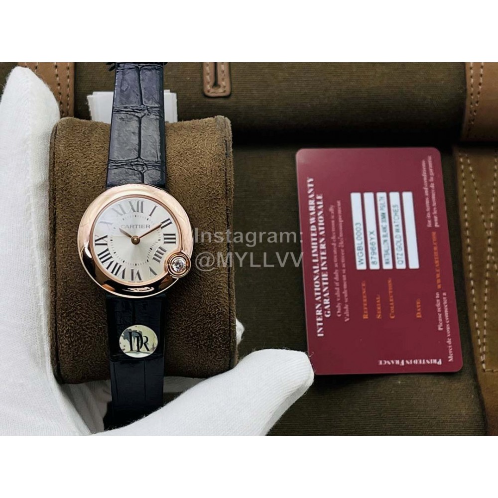 Ballon Blanc De Cartier Dr Factory Dial Watch For Women Black