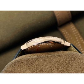 Cartier Eg Factory Diamond 33mm Dial Leather Strap Watch Black