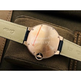 Cartier Eg Factory Diamond 33mm Dial Leather Strap Watch Black